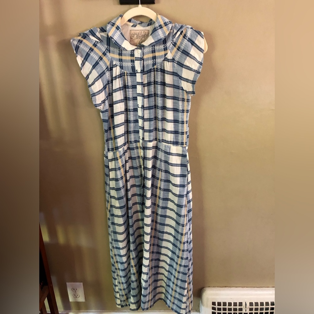 Ace & Jig Dress, button up, Peter Pan collar in Honor textile. Size Medium.